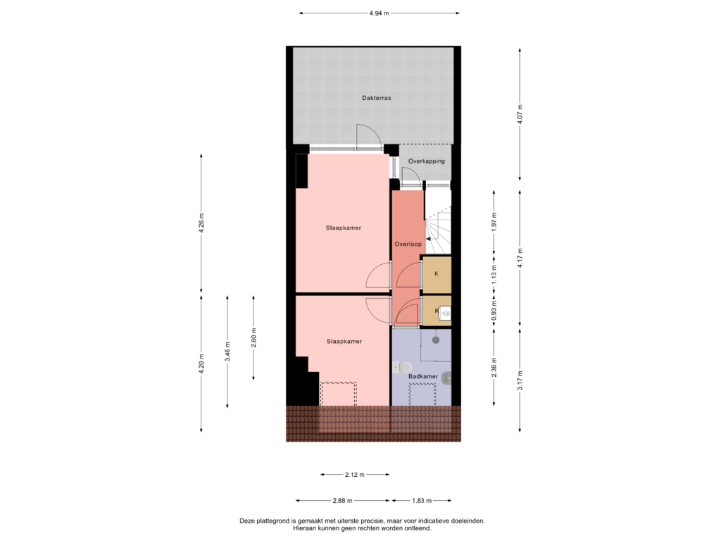 Bekijk plattegrond van 3e Verdieping van Vogelweg 132