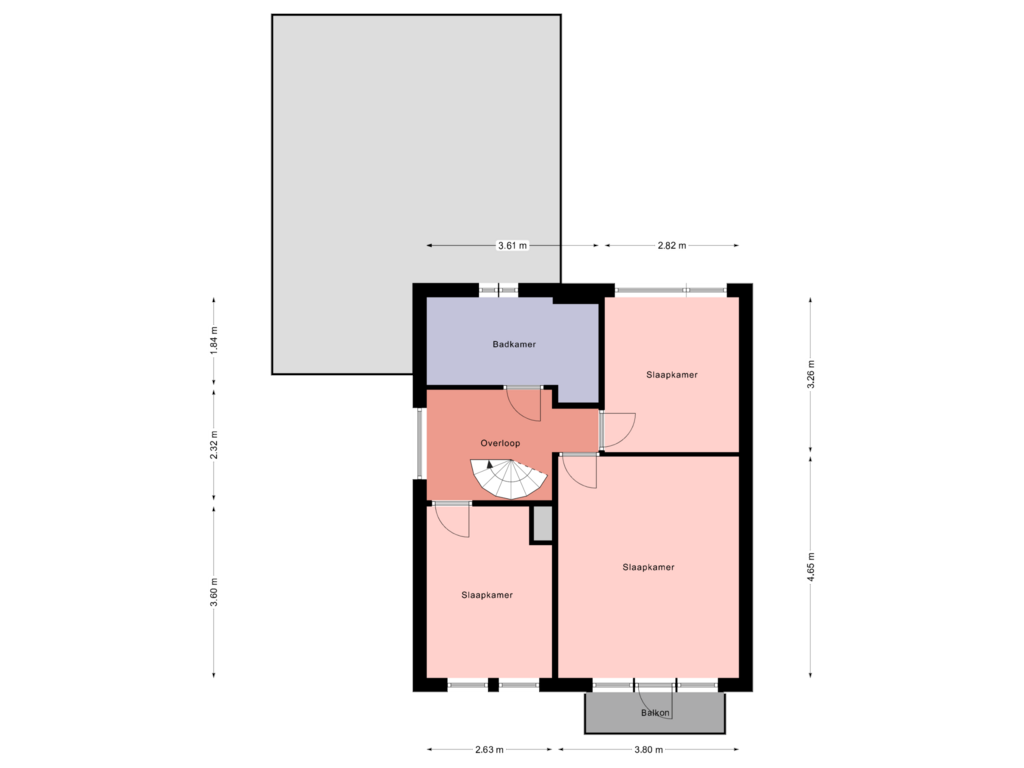 Bekijk plattegrond van Verdieping 1 van van 't Hoffstraat 14