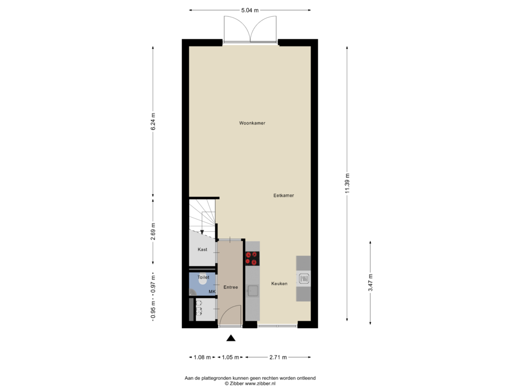 View floorplan of Begane Grond of John Bardeenstraat 10