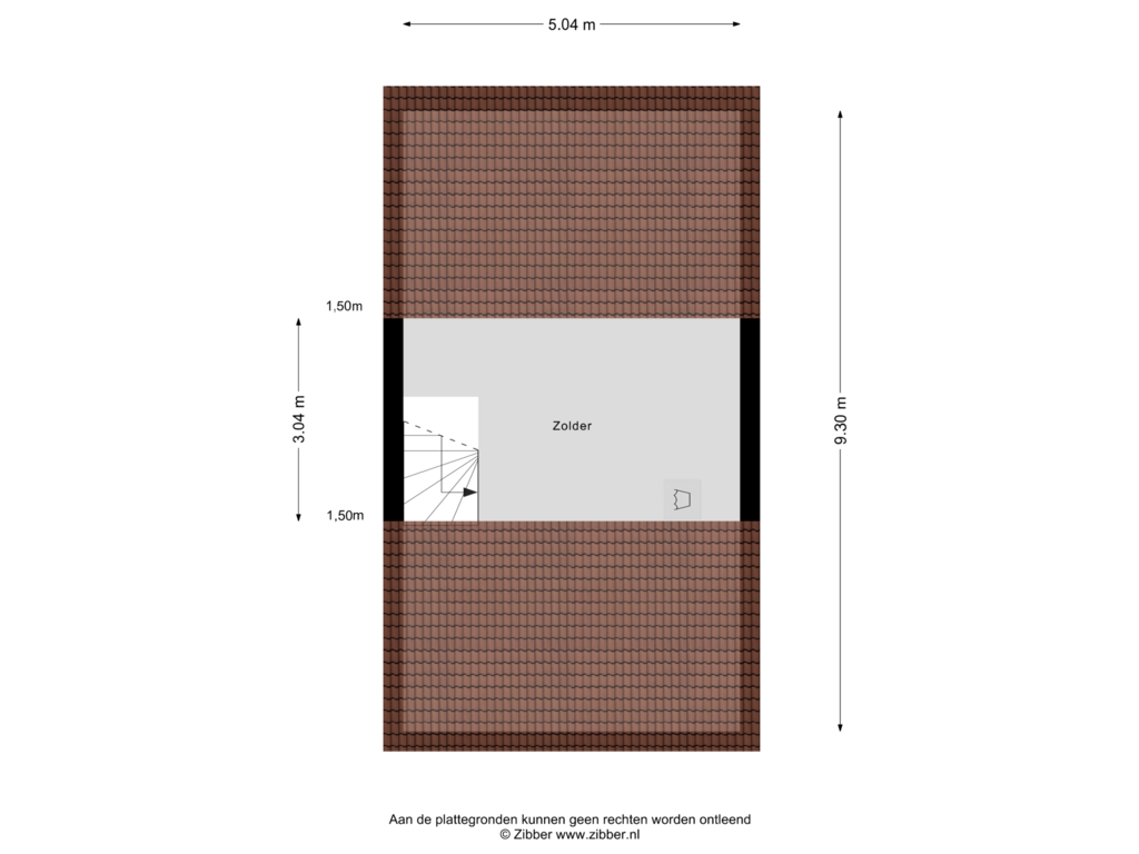 View floorplan of Tweede Verdieping of John Bardeenstraat 10