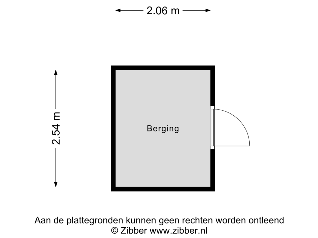 View floorplan of Berging of John Bardeenstraat 10