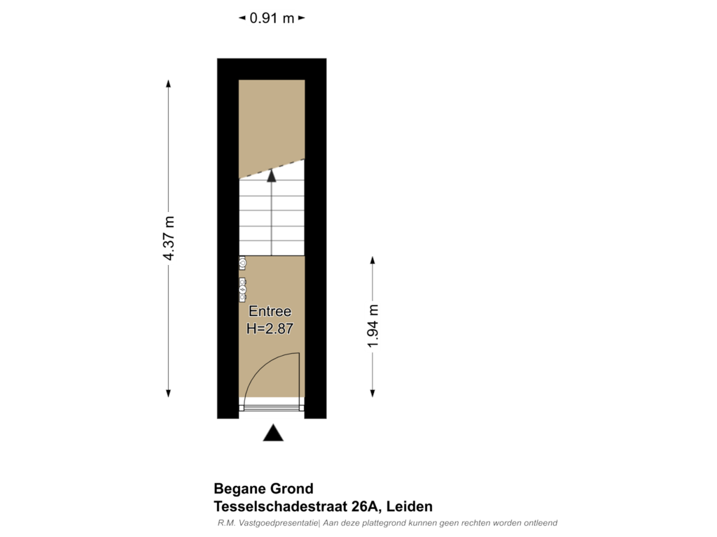 Bekijk plattegrond van Begane Grond van Tesselschadestraat 26-A