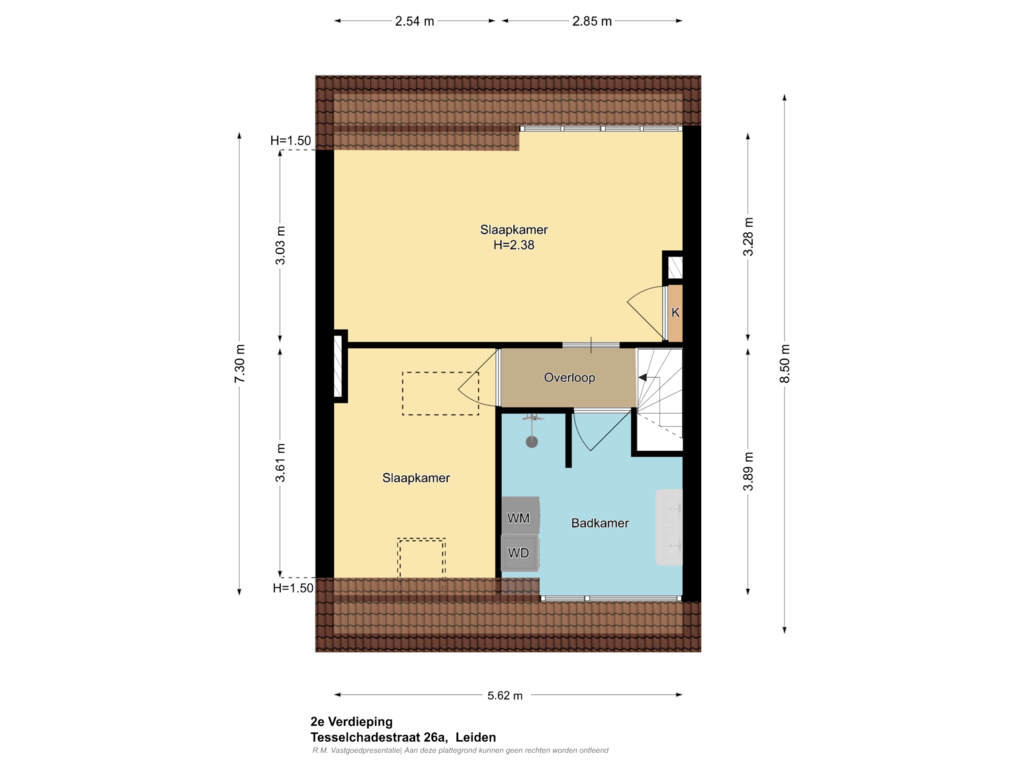 Bekijk plattegrond van 2e Verdieping van Tesselschadestraat 26-A