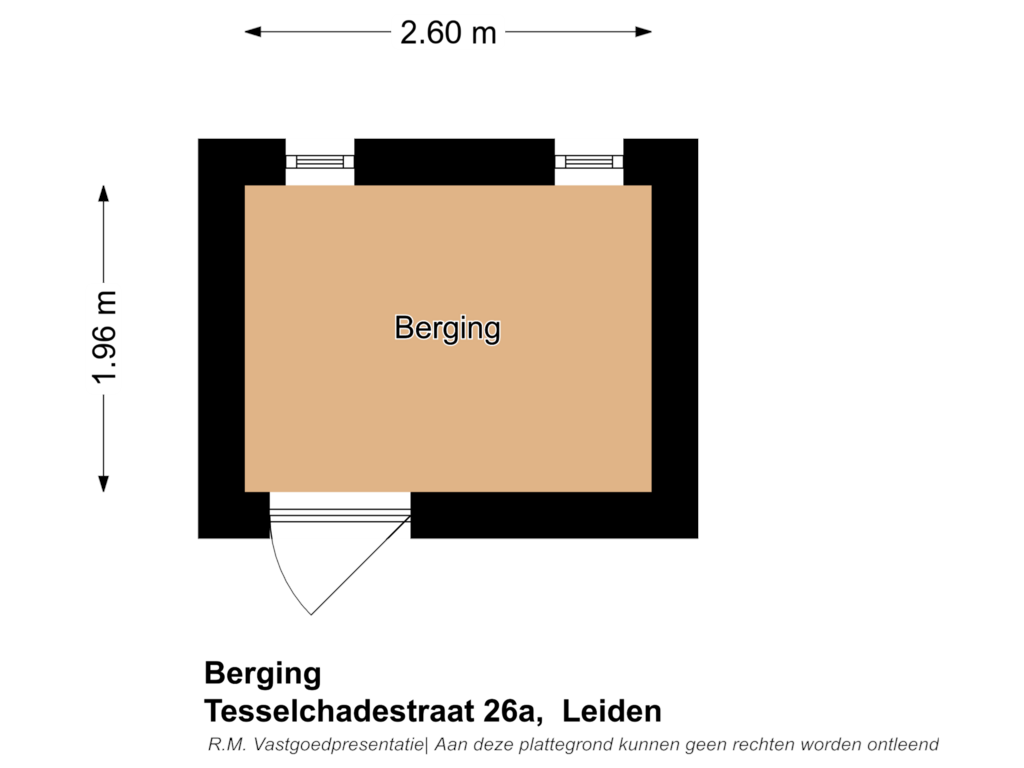 Bekijk plattegrond van Berging van Tesselschadestraat 26-A