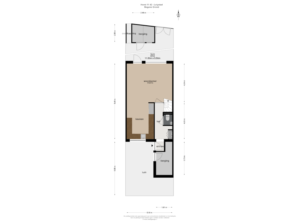 Bekijk plattegrond van BEGANE GROND van Horst 11 42