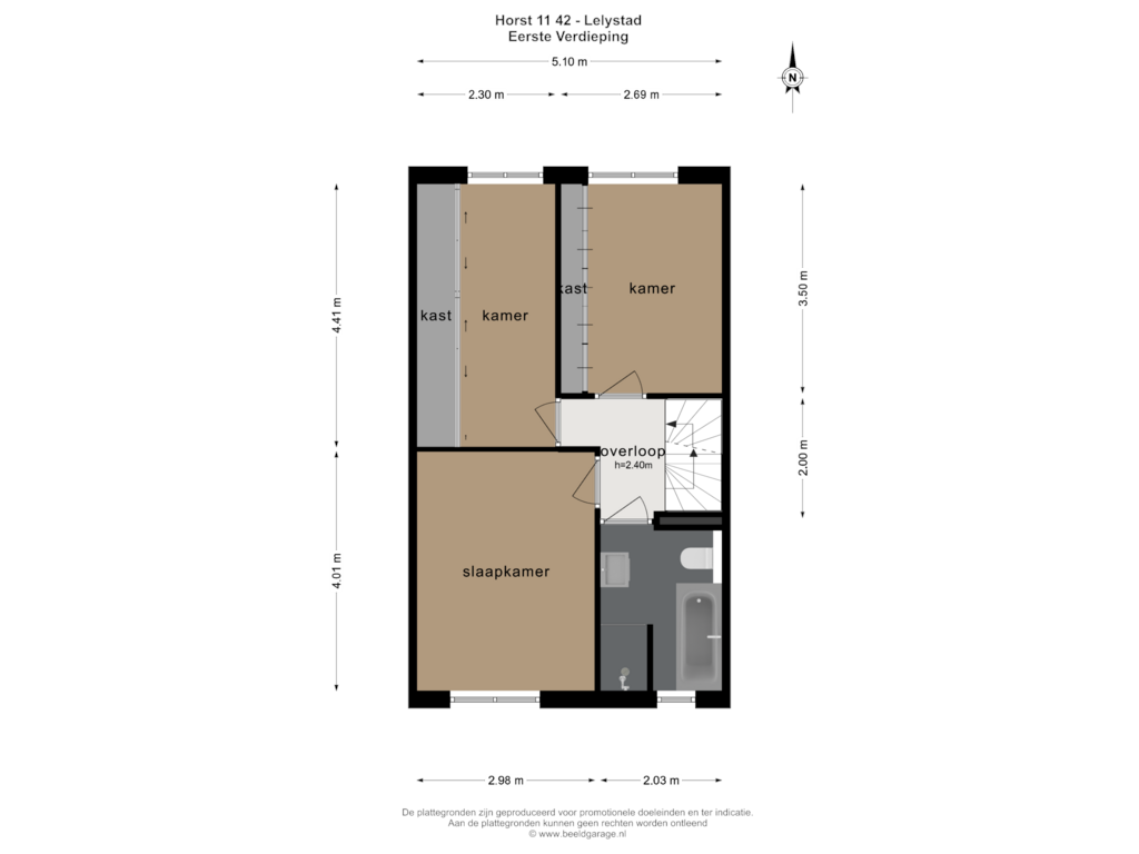 Bekijk plattegrond van EERSTE VERDIEPING van Horst 11 42