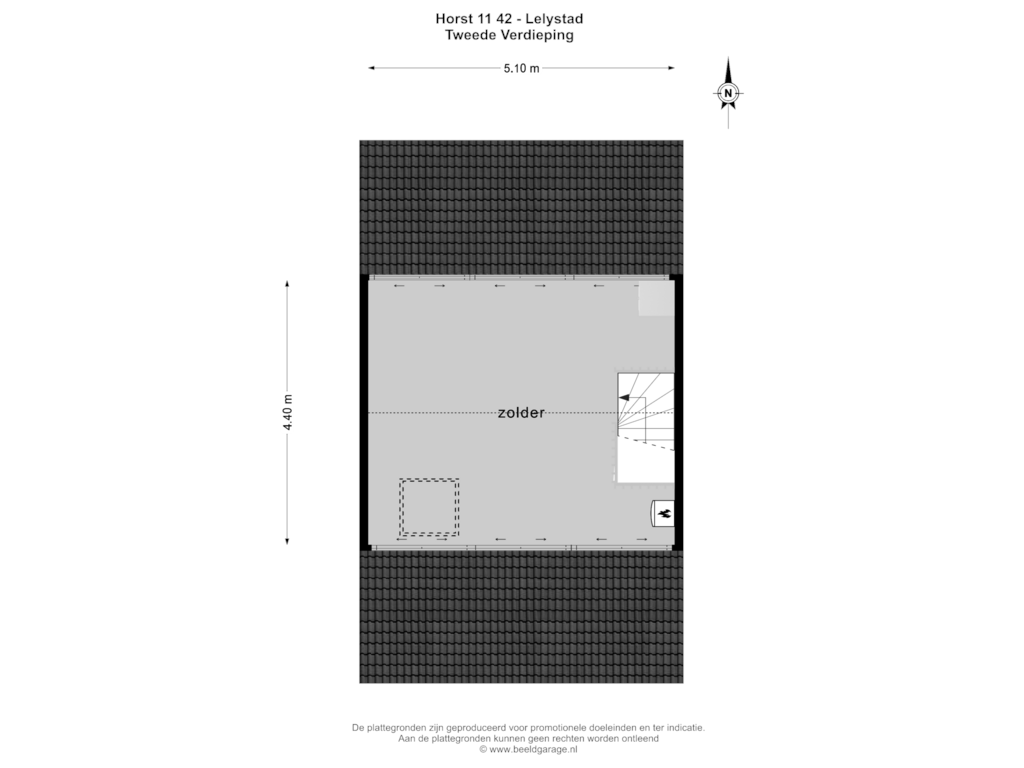 Bekijk plattegrond van TWEEDE VERDIEPING van Horst 11 42