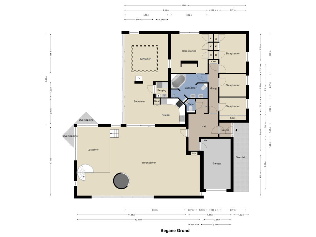 Bekijk plattegrond van Begane Grond van 't Laar 9