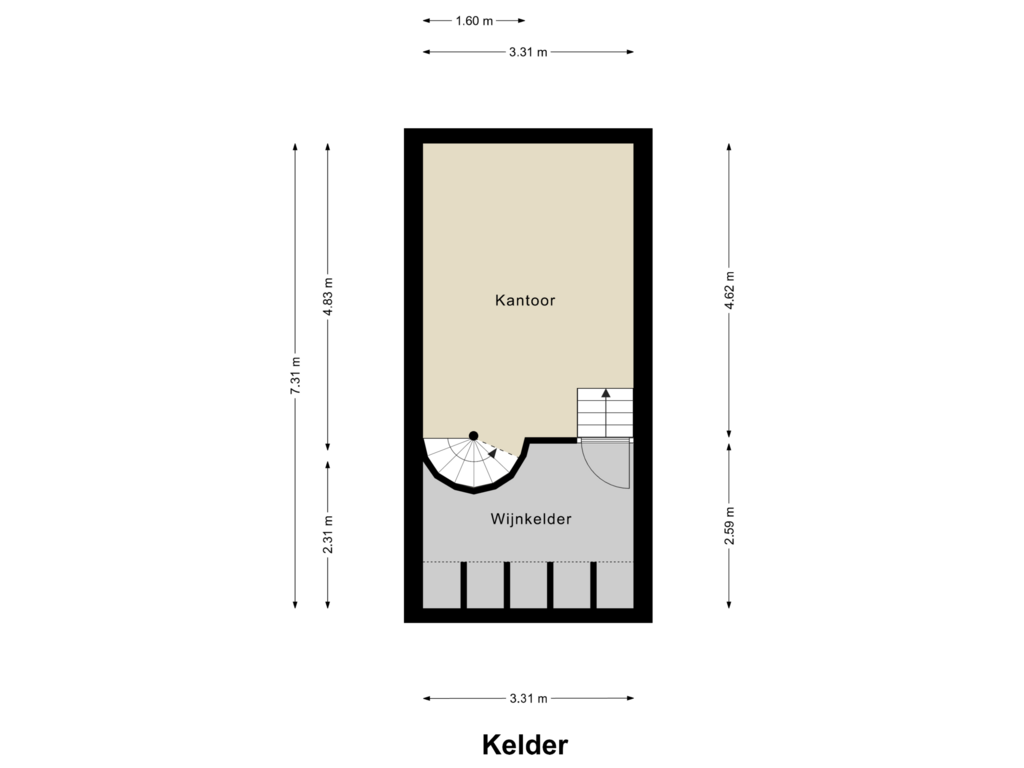 Bekijk plattegrond van Kelder van 't Laar 9