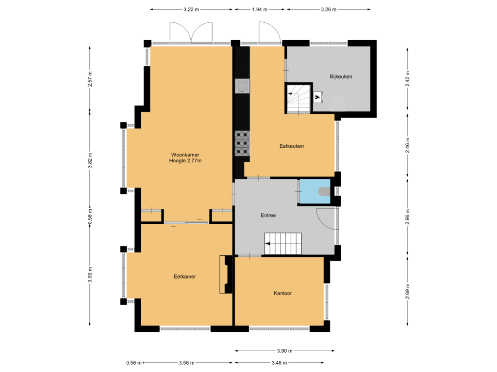 View floorplan of Begane grond of Parklaan 5