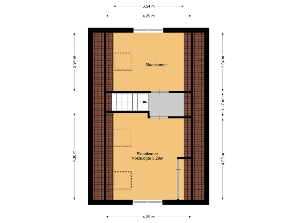 View floorplan of 2e verdieping of Parklaan 5