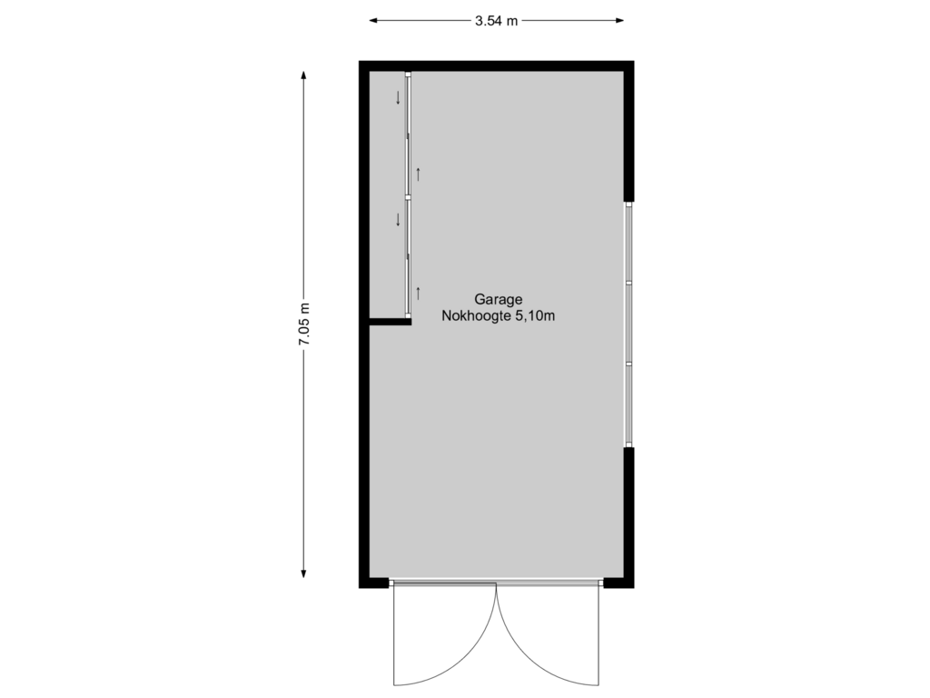 View floorplan of Garage of Parklaan 5