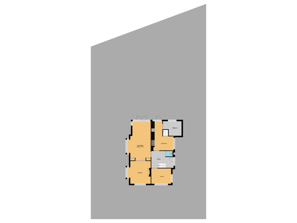 View floorplan of Begane grond + Kavel of Parklaan 5