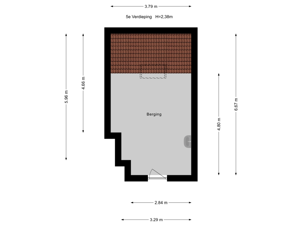 View floorplan of 5e Verdieping of Laan van Clingendael 134