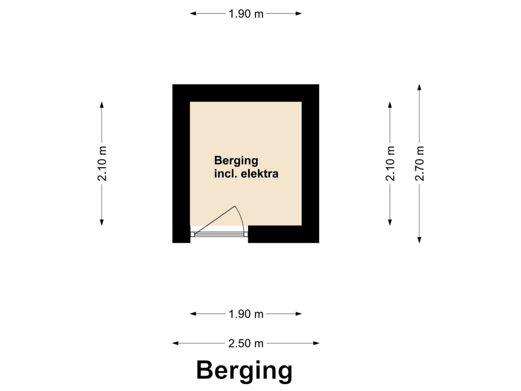 View floorplan of Berging of Steenstraat 9-B