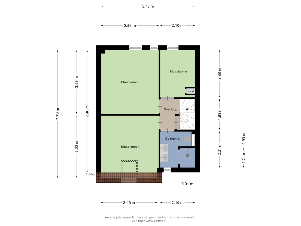 View floorplan of Eerste Verdieping of De Kamphof 1