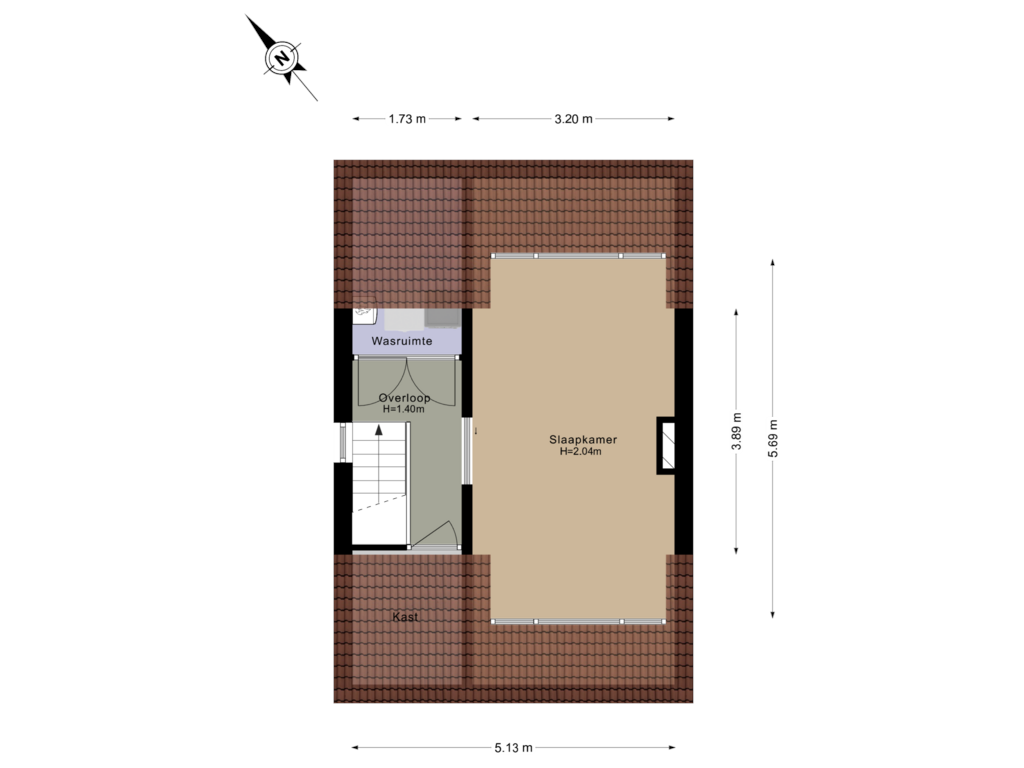 Bekijk plattegrond van 2e Verdieping van Marsstraat 50