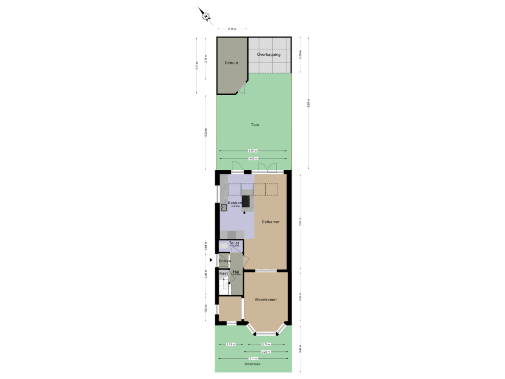 Bekijk plattegrond van Begane Grond + Tuin van Marsstraat 50