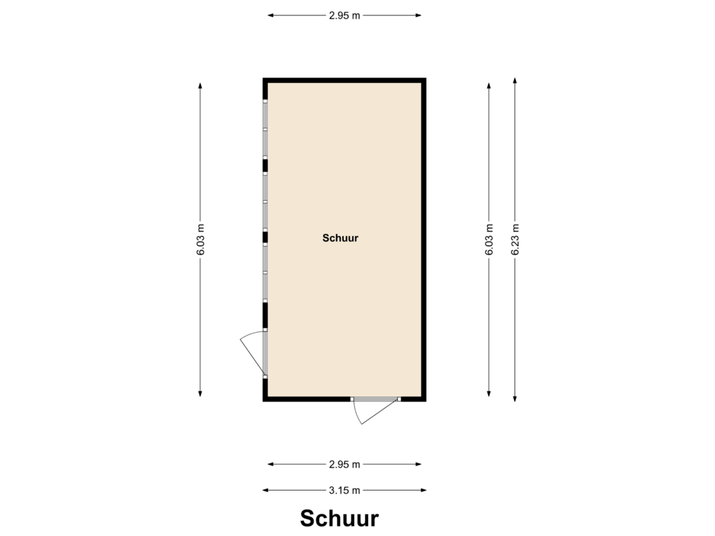 Bekijk plattegrond van Schuur van Rector Mulderstraat 3