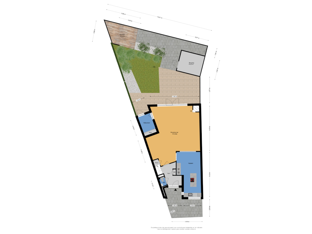 View floorplan of Situatie of Jan van Nuijshof 15