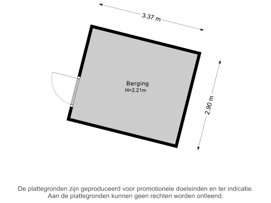 View floorplan of Berging of Jan van Nuijshof 15