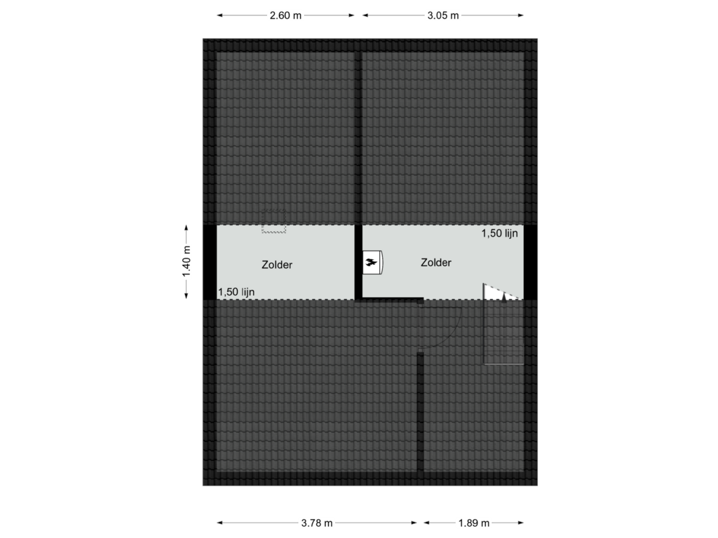 Bekijk plattegrond van Tweede verdieping van Burgemeester Geradtsstraat 61