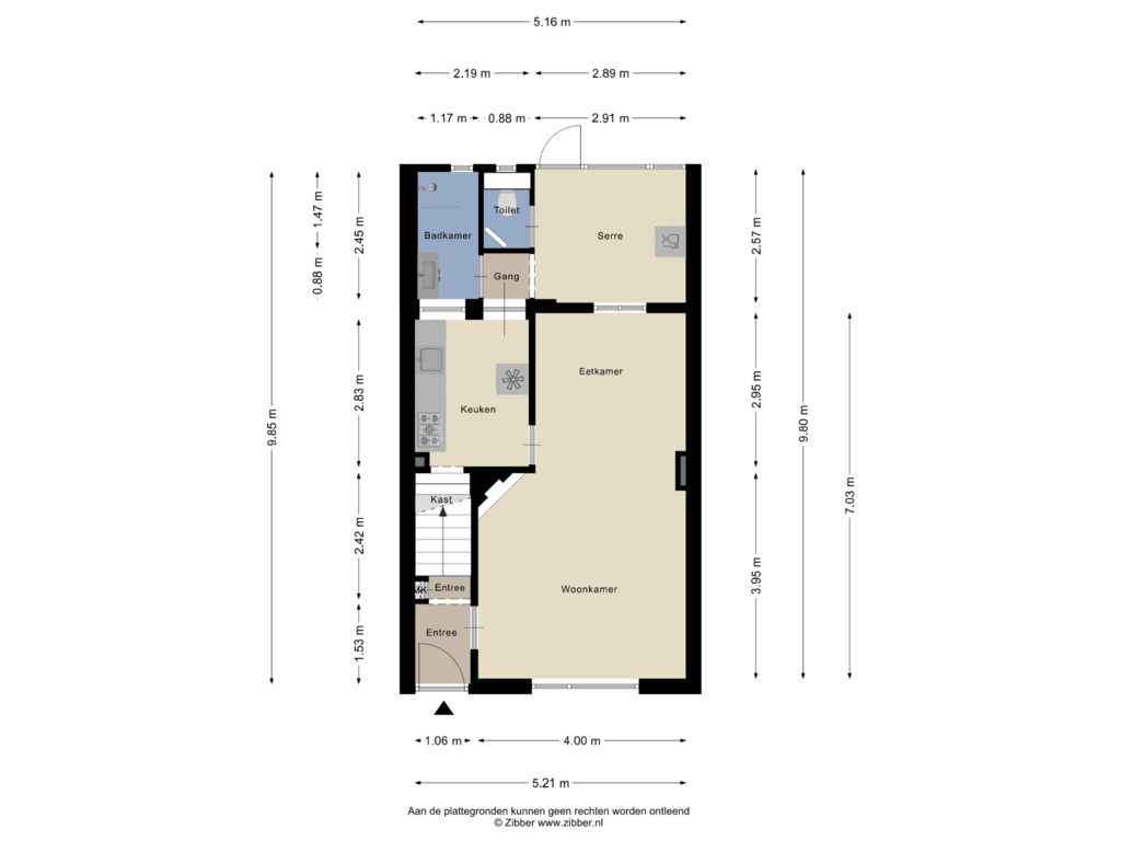 Bekijk plattegrond van Begane grond van Julianaplein 9