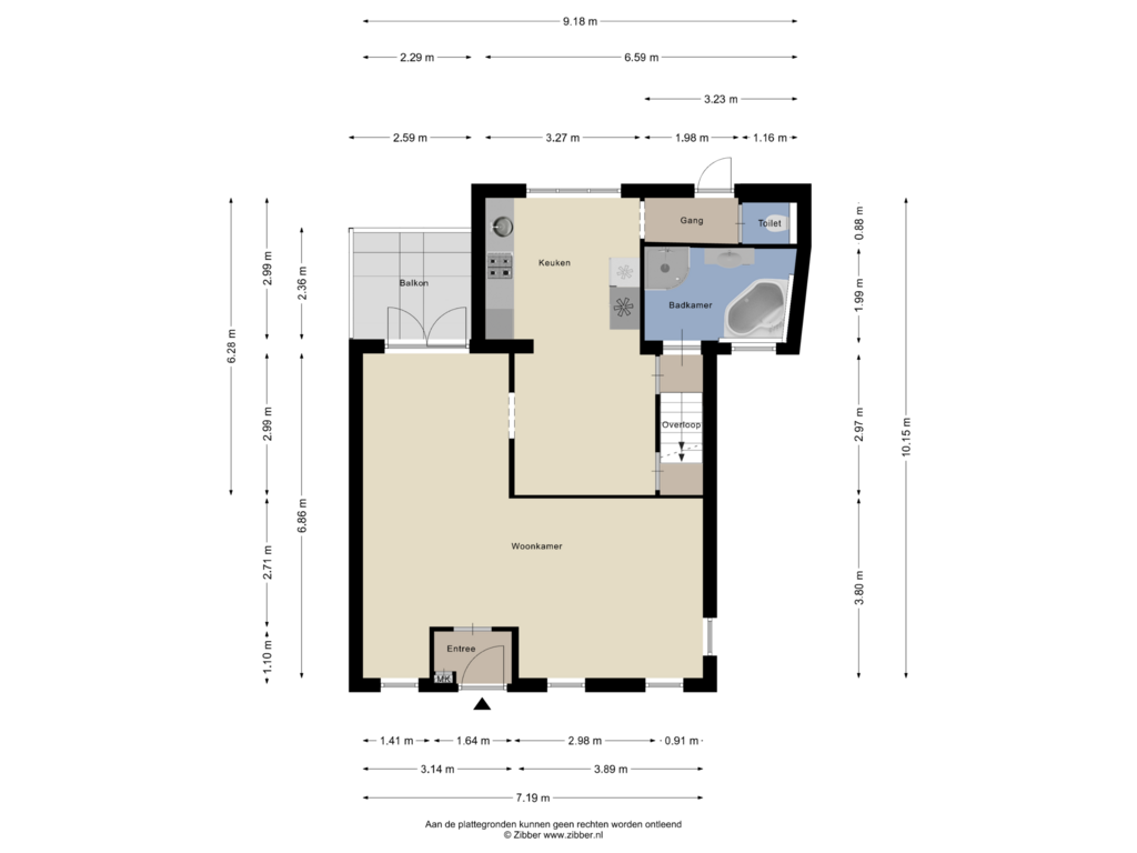 Bekijk plattegrond van Begane Grond van Raadhuisstraat 31