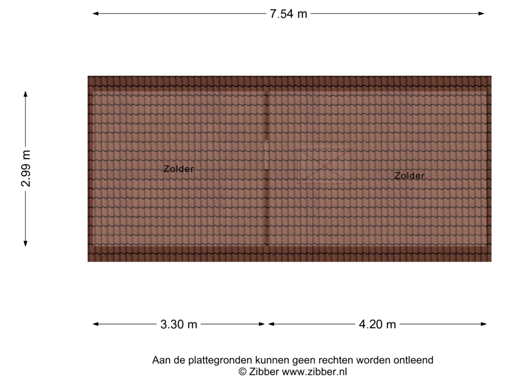 Bekijk plattegrond van Zolder van Raadhuisstraat 31