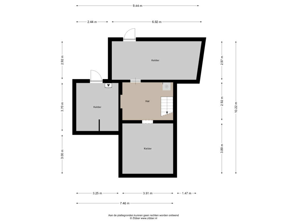 Bekijk plattegrond van Souterrain van Raadhuisstraat 31