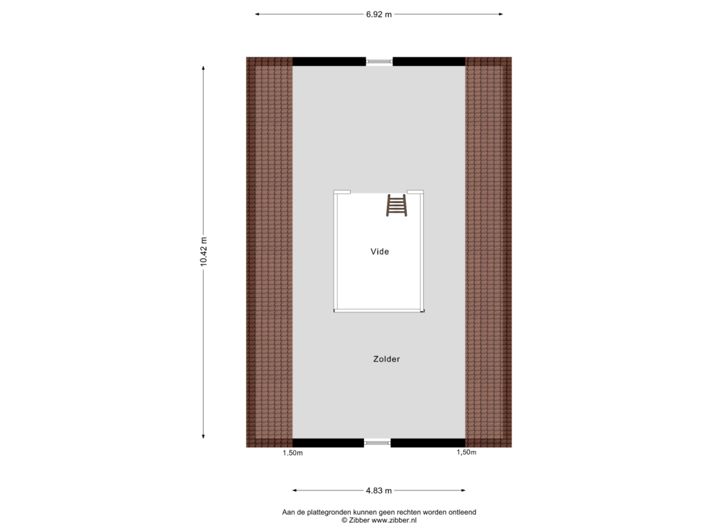 Bekijk plattegrond van Zolder van Raadhuisstraat 31