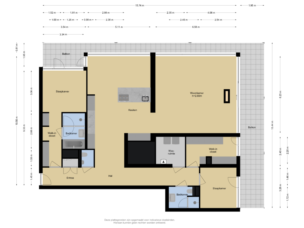 View floorplan of Verdieping 10 of Boompjes 55-M