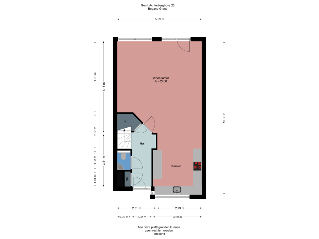 Bekijk plattegrond van Begane Grond van Gerrit Achterberghove 23