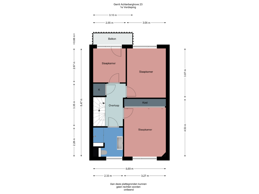 Bekijk plattegrond van 1e Verdieping van Gerrit Achterberghove 23