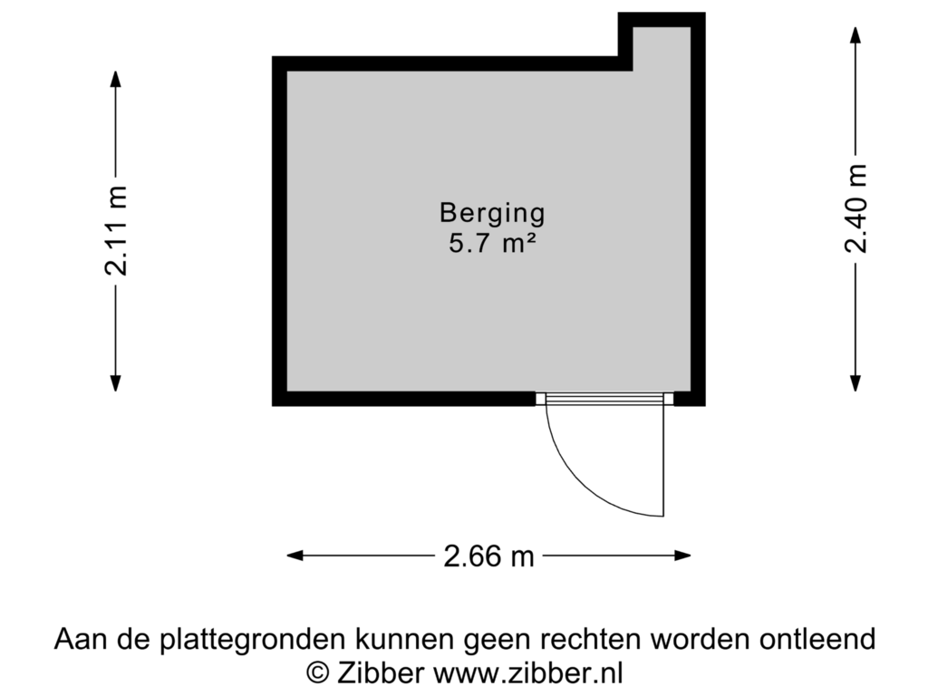 View floorplan of Berging of Notaris van Puttenstraat 37