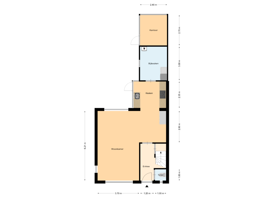 View floorplan of Begane Grond of Mariastraat 20