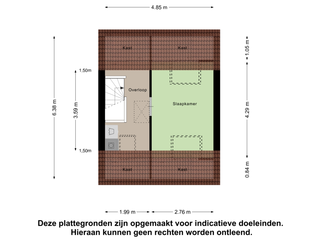 Bekijk plattegrond van Tweede Verdieping van Jean Sibeliusstraat 95