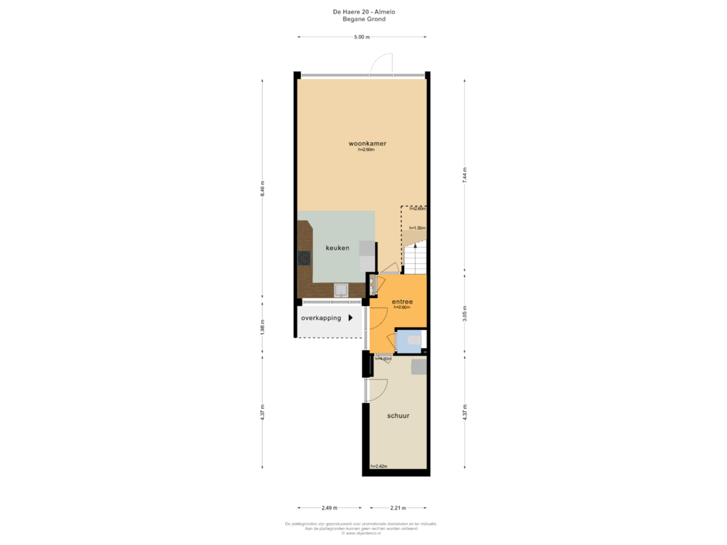 View floorplan of BEGANE GROND of De Haere 20