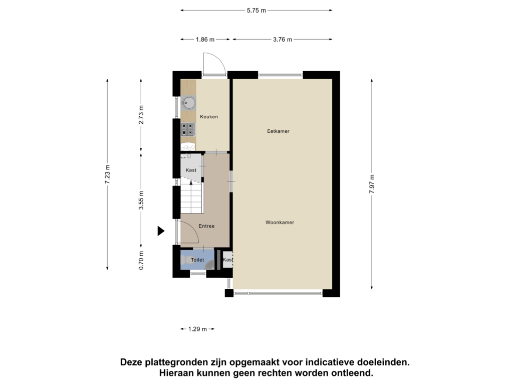 Bekijk plattegrond van Begane Grond van Stationsweg 61