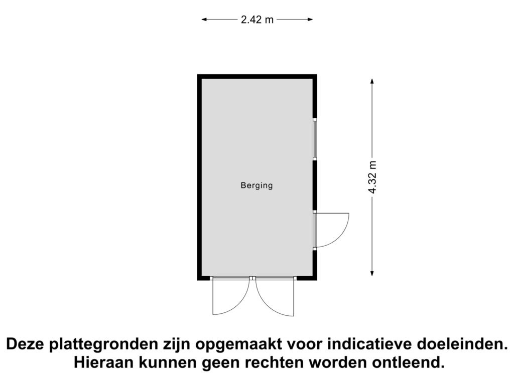 Bekijk plattegrond van Berging van Stationsweg 61