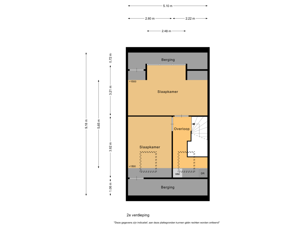 Bekijk plattegrond van 2e verdieping van Marie van Zeggelenlaan 10