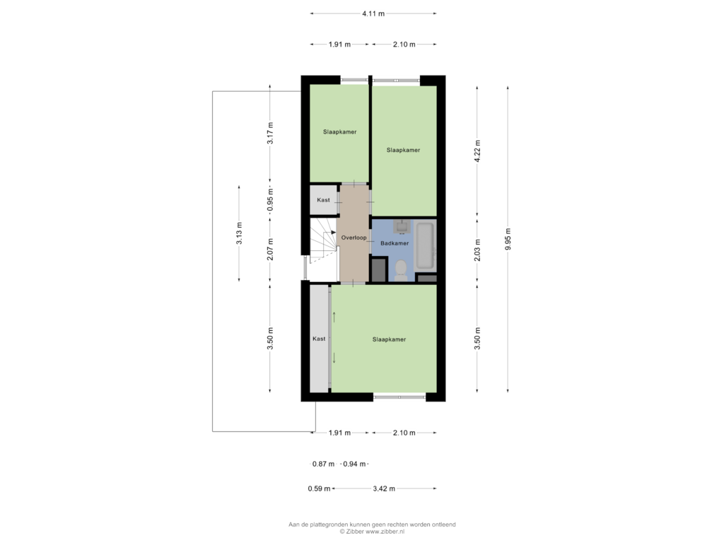 Bekijk plattegrond van Eerste Verdieping van Farniastate 14