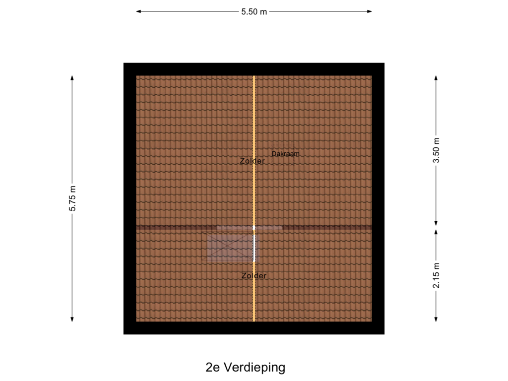 Bekijk plattegrond van 2e Verdieping van Esdoornstraat 6