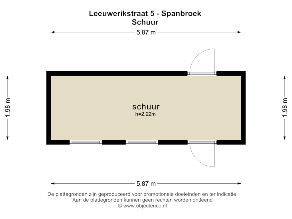 View floorplan of SCHUUR of Leeuwerikstraat 5