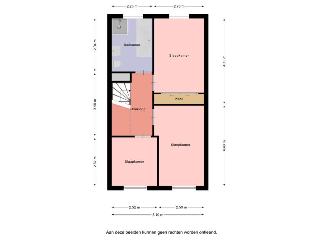 Bekijk plattegrond van 2e verdieping van Raaksje 8