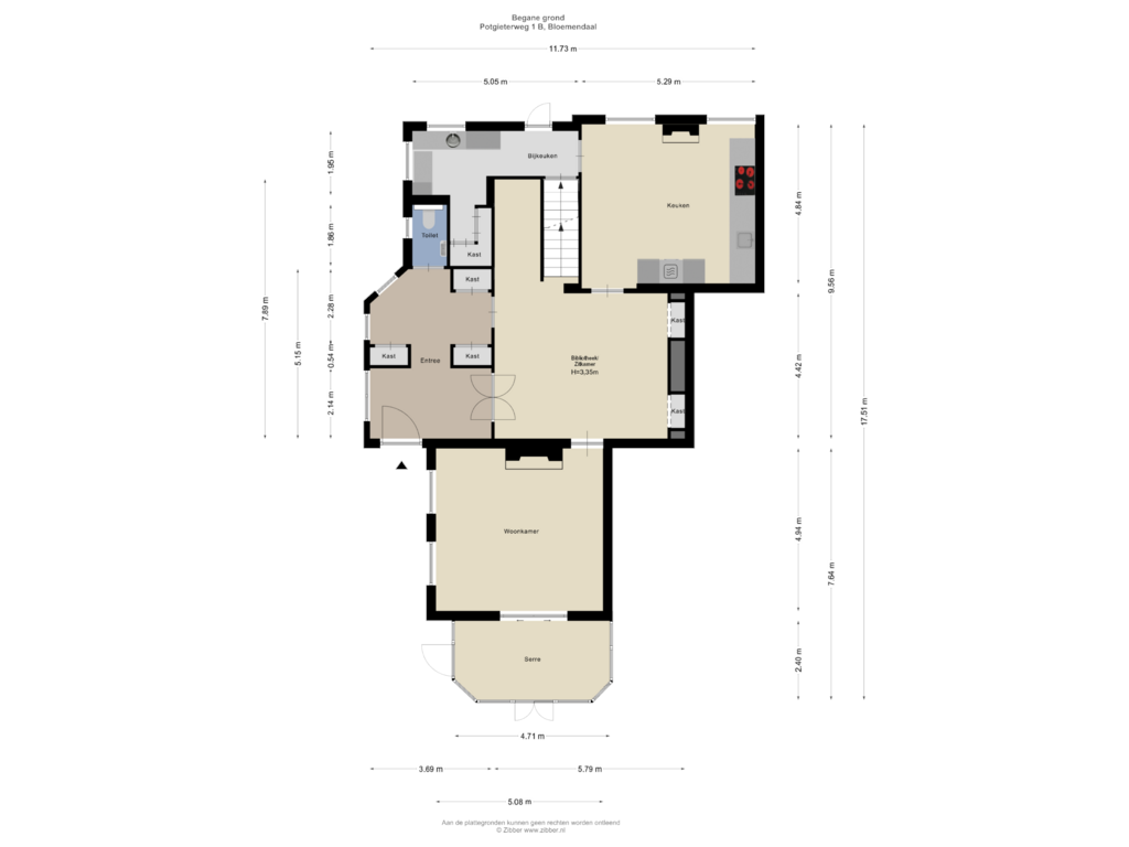 Bekijk plattegrond van Begane grond van Potgieterweg 1-B