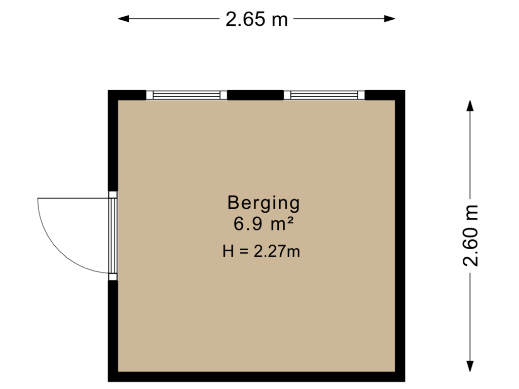 Bekijk plattegrond van Berging van De Kaam 26