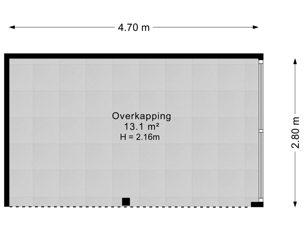 Bekijk plattegrond van Overkapping van De Kaam 26