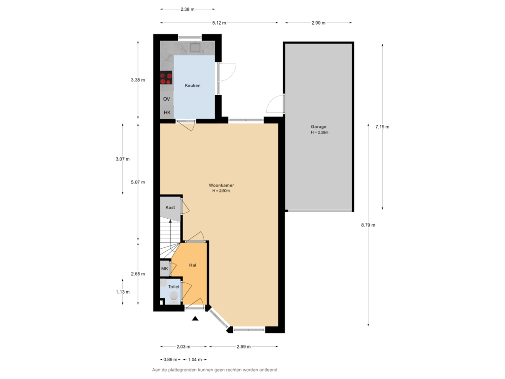 Bekijk plattegrond van Begane Ground van Steven Kraaijstraat 21