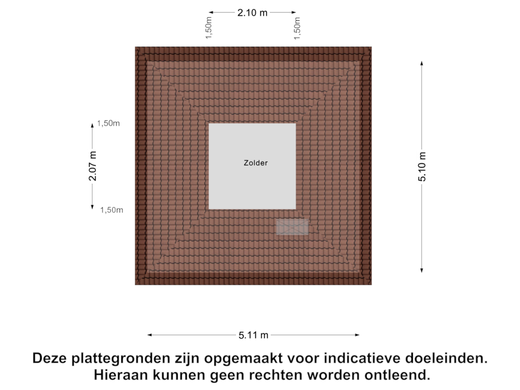 Bekijk plattegrond van Zolder van Cruyshof 14